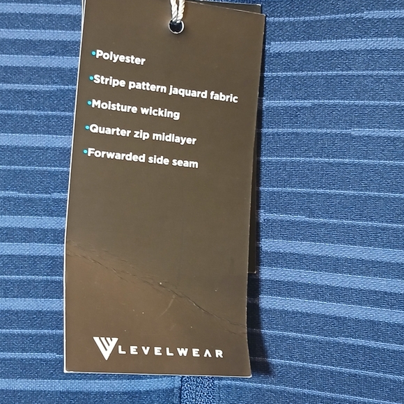 LEVEL WEAR MEN'S MEDIUM QUARTER ZIP PULLOVER GOLF SHIRT NEW WITH TAG - Picture 5 of 9